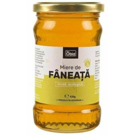 Miere de faneata cruda eco-bio 430g, Obio