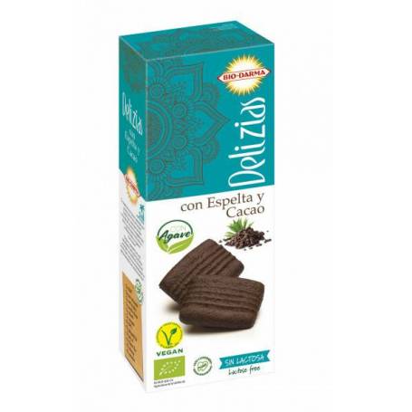 Biscuiti din spelta cu cacao, indulciti cu agave ECO-BIO 135g Bio Darma