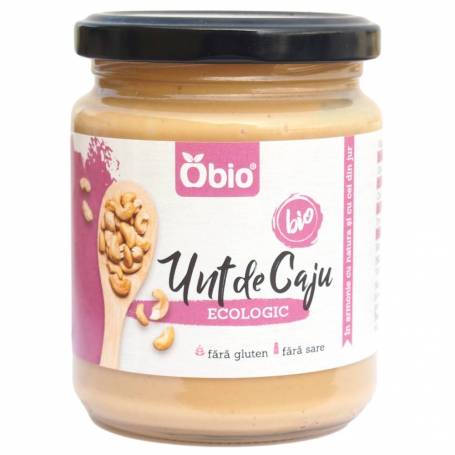 Unt de caju fara gluten eco-bio, 250g Obio