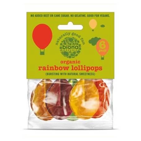 Acadele rainbow bio - 6buc fara zahar - Biona 
