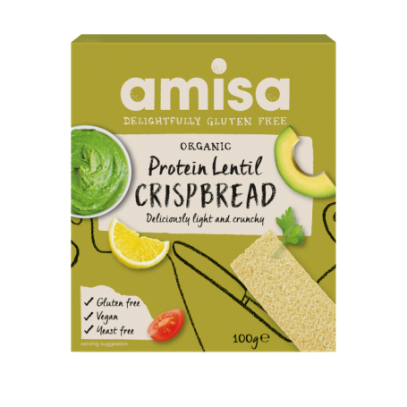 Crispbread (painici) cu linte fara gluten eco-bio 100g Amisa