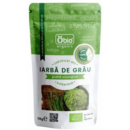 Iarba de grau pulbere 125g ECO-BIO OBIO