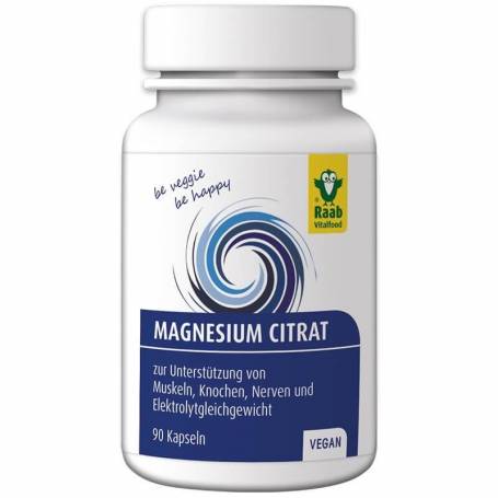 CITRAT DE MAGNEZIU 600mg, 90 CAPSULE VEGANE, Raab