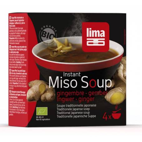 Supa Miso instant cu ghimbir eco-bio 4x15g - Lima