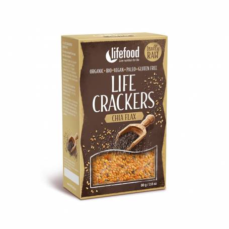 Lifecrackers cu chia si in raw eco-bio 80g - Lifefood