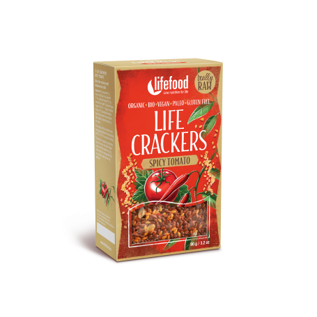 Crackers cu chilli si rosii raw eco-bio 90g - Lifefood