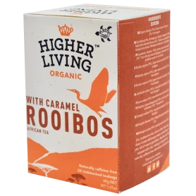 Ceai ROOIBOS si CARAMEL eco-bio, 20 plicuri, Higher Living