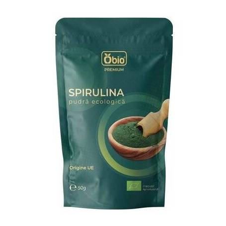 Spirulina pudra raw eco-bio 50g, Obio