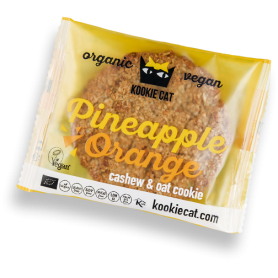 Cookie cu ananas si portocale fara gluten eco-bio 50g - Kookie Cat