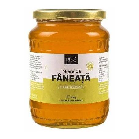 Miere de faneata cruda eco-bio 950g, Obio