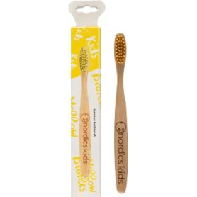 Periuta de dinti din bambus pentru copii, Nordics Oral Care - Roz