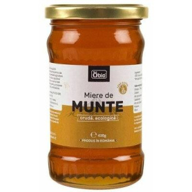 Miere de munte cruda eco-bio 430g, Obio