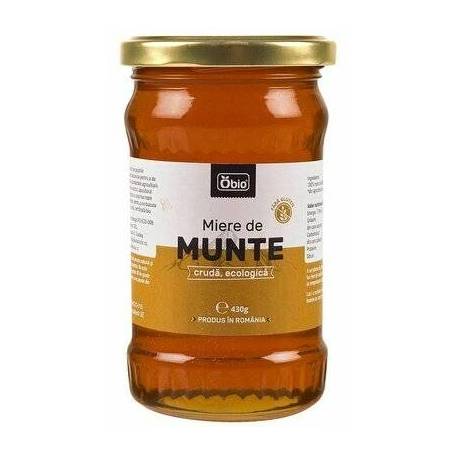 Miere de munte cruda eco-bio 430g, Obio