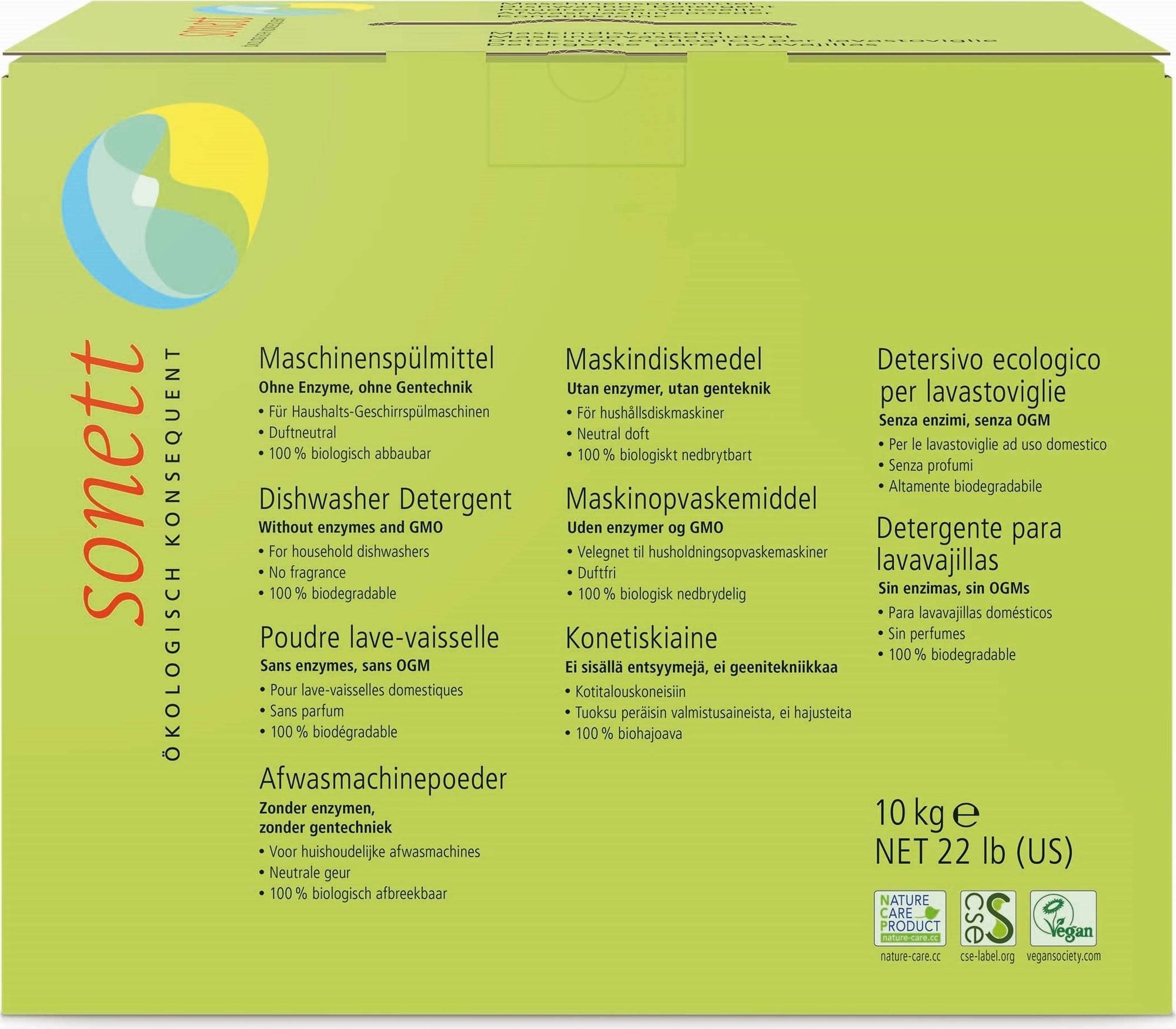 Detergent Ecologic Praf Pentru Masina De Spalat Vase, 10kg - Sonett