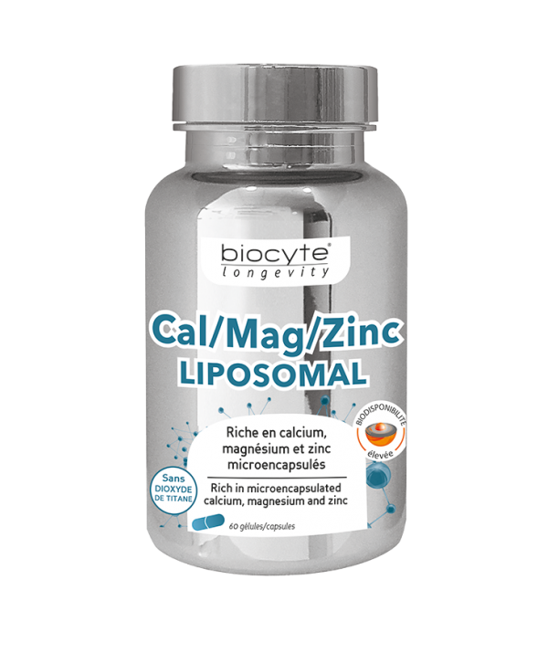 Calciu magneziu zinc lipozomal, 60 capsule - biocyte
