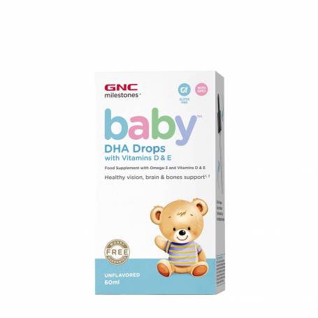 BABY DHA DROPS VITAMINA D&E 60ML - GNC