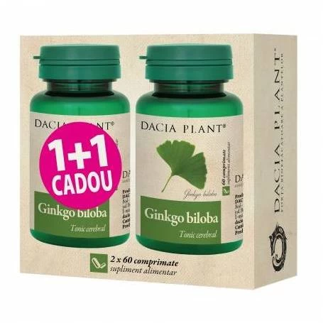 Ginko Biloba 60cps 1+1 Gratis - Dacia Plant