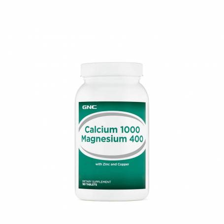 Calciu 1000 Magneziu 400 Cu Zinc & Cupru, 180 Capsule - GNC