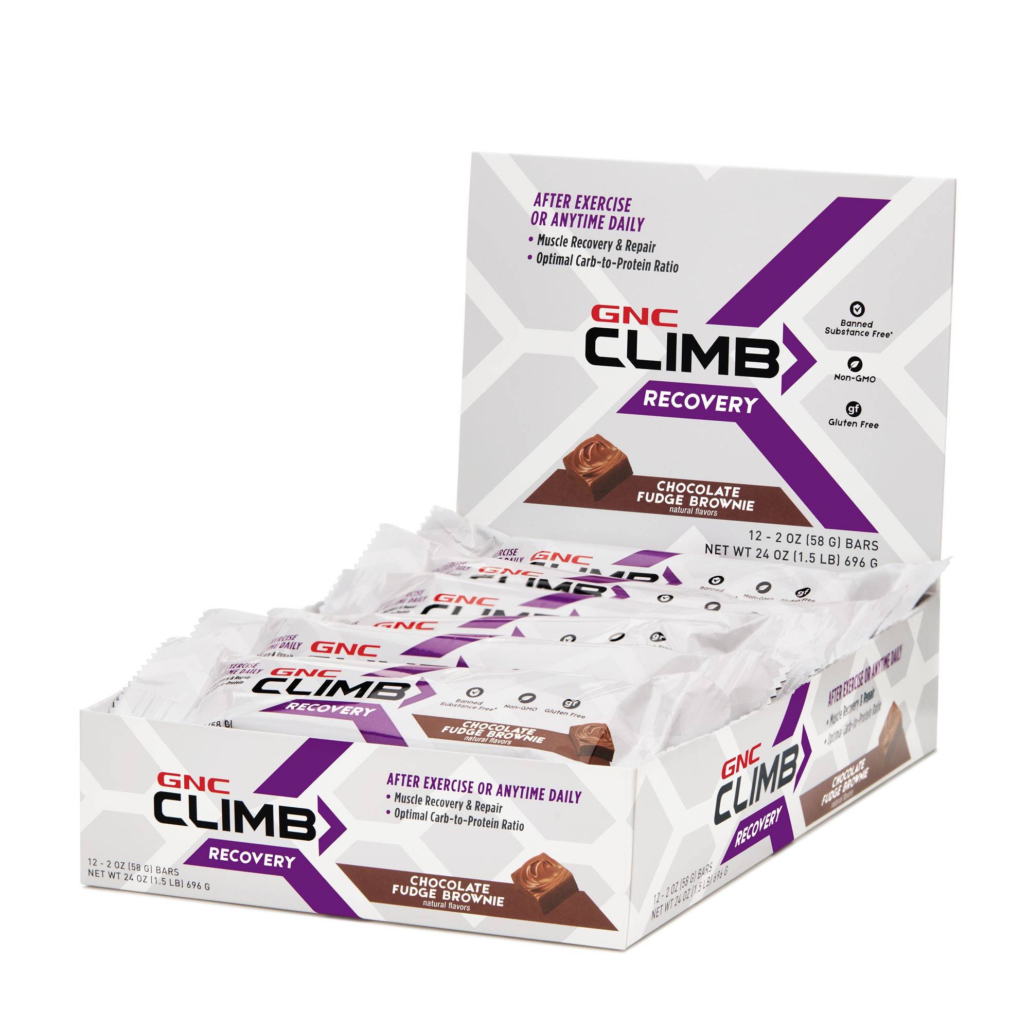 Climb recovery baton proteic ciocolata, 58 grame - gnc