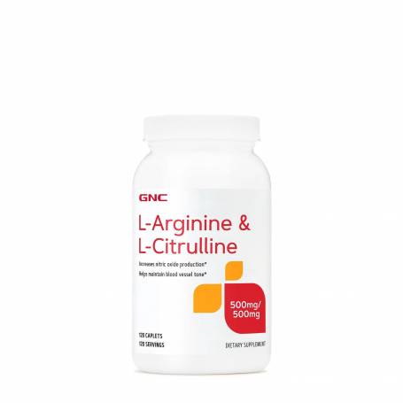 L-ARGININE & L-CITRULINE 500MG 120 TABLETE - GNC