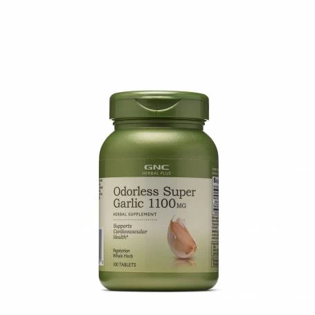 ODORLESS SUPER GARLIC, 1100 MG, 100 TABLETE - GNC