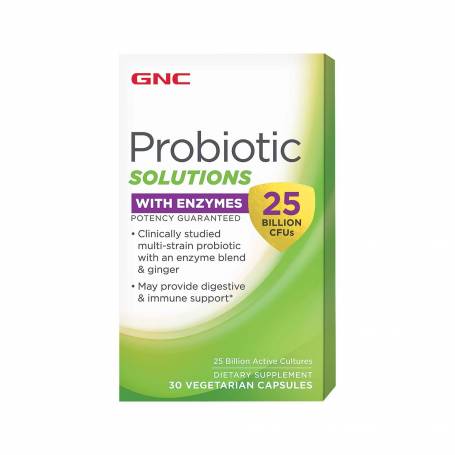 PROBIOTIC CU ENZIME DIGESTIVE, 25 MILIARDE UFC, 30 CPS - GNC