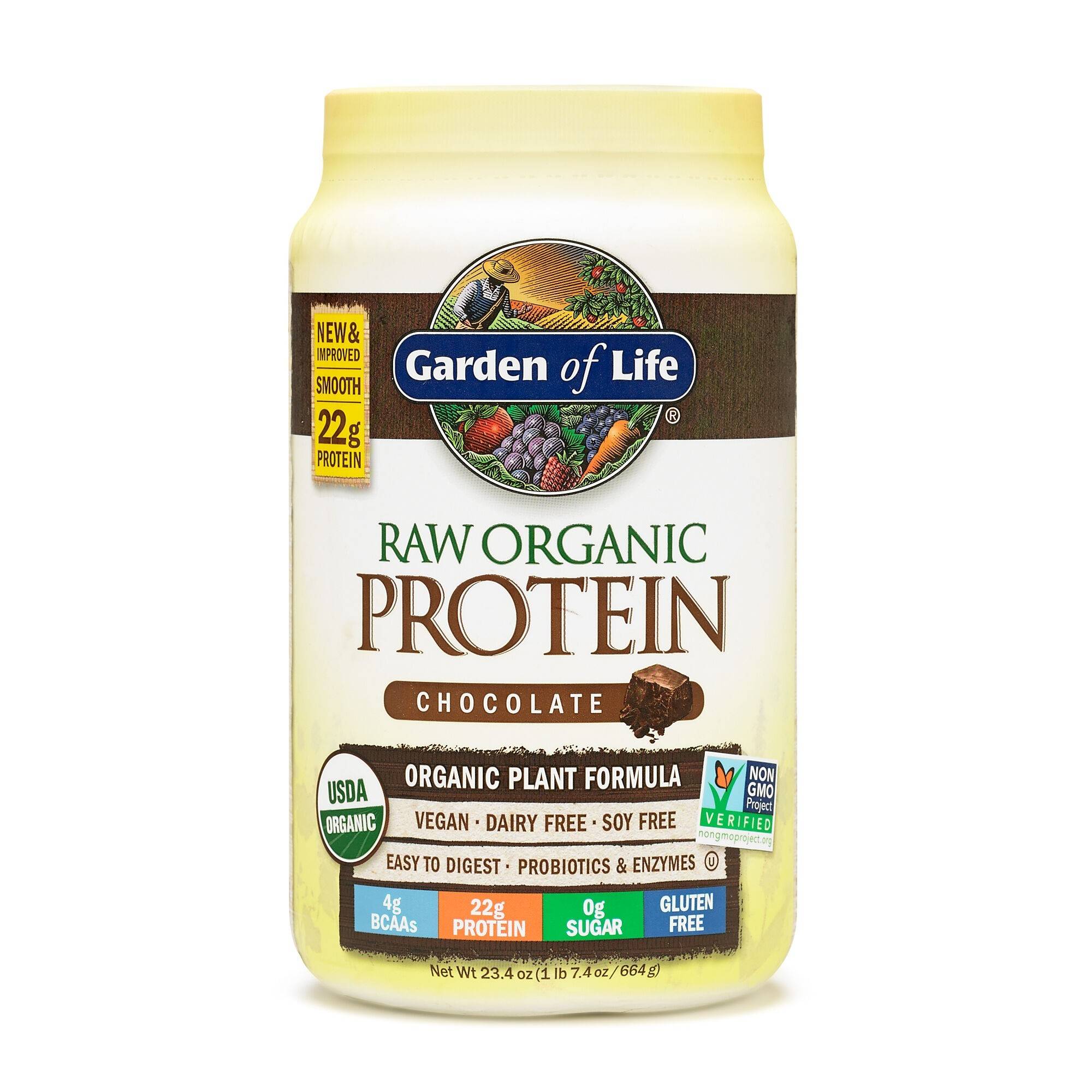 Proteina cu aroma de ciocolata, 660 grame - garden of life