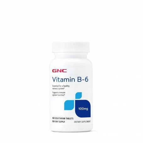 VITAMIN B-6, 100 MG, 100 TABLETE- GNC