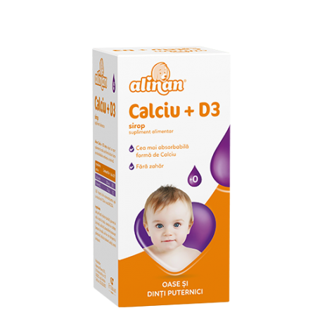 ALINAN CALCIU + D3, SIROP, 150 ML - FITERMAN PHARMA