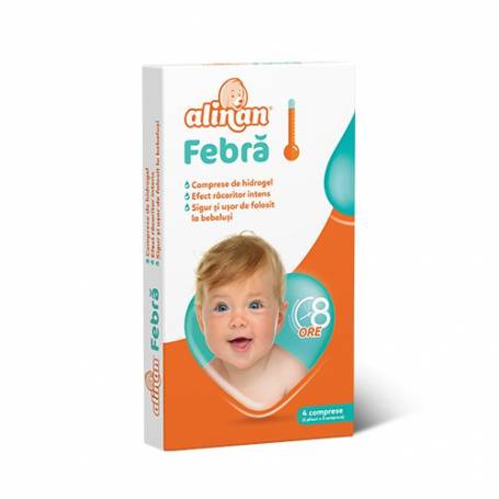 ALINAN FEBRA COMPRESE DE HIDROGEL, 4 BUC - FITERMAN PHARMA