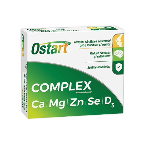 Ostart complex ca+mg+zn+se+d3, 20 capsule - fiterman pharma