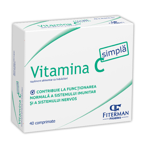 Vitamina c simpla, 180 mg, 40 comprimate - fiterman pharma