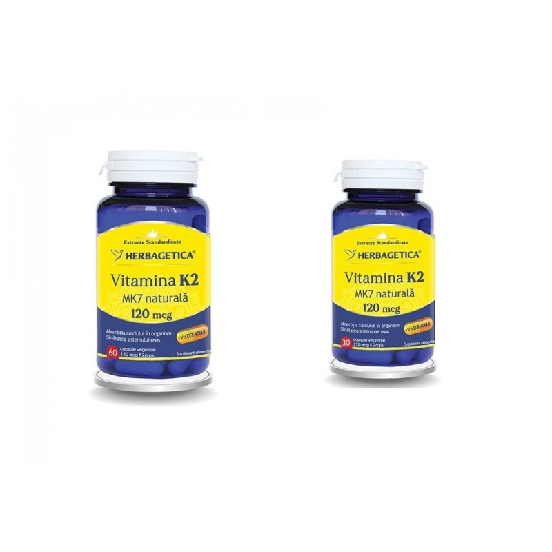 VITAMINA K2 MK7 - Herbagetica - 30 capsule