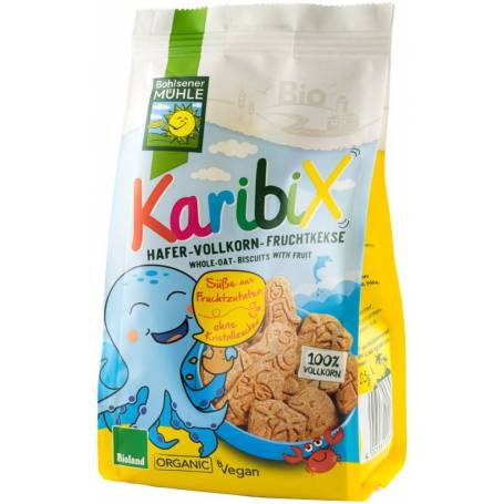 Karibix biscuiti din faina integrala de ovaz cu fructe Eco-Bio 125g - Bohlsener Muhle