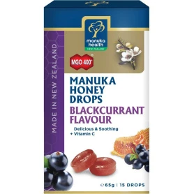 BOMBOANE CU MIERE DE MANUKA MGO 400, CU AROMA DE COACAZE, 65 GR - Manuka Health NZ