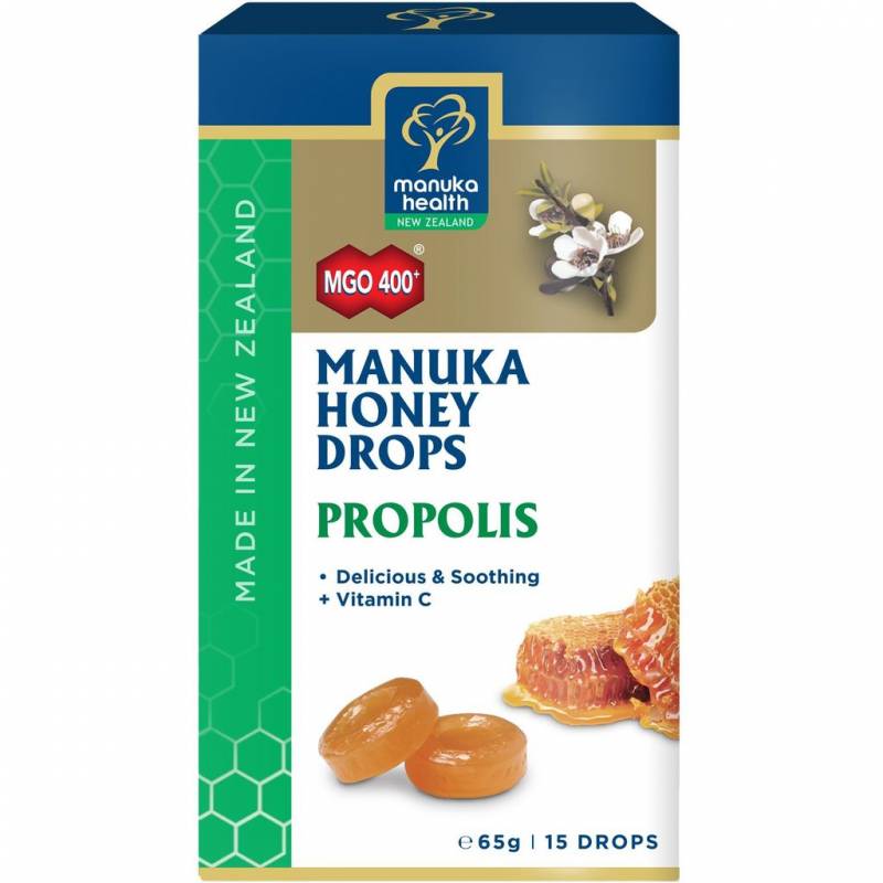 BOMBOANE CU MIERE DE MANUKA MGO 400 SI PROPOLIS, 65g, 15 bucati -