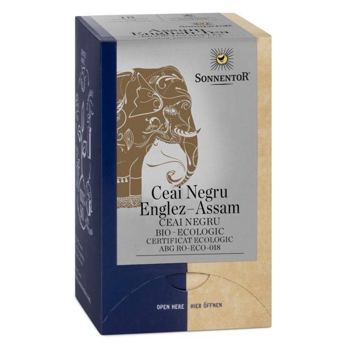 Ceai negru englez- assam eco-bio, 18dz - sonnentor