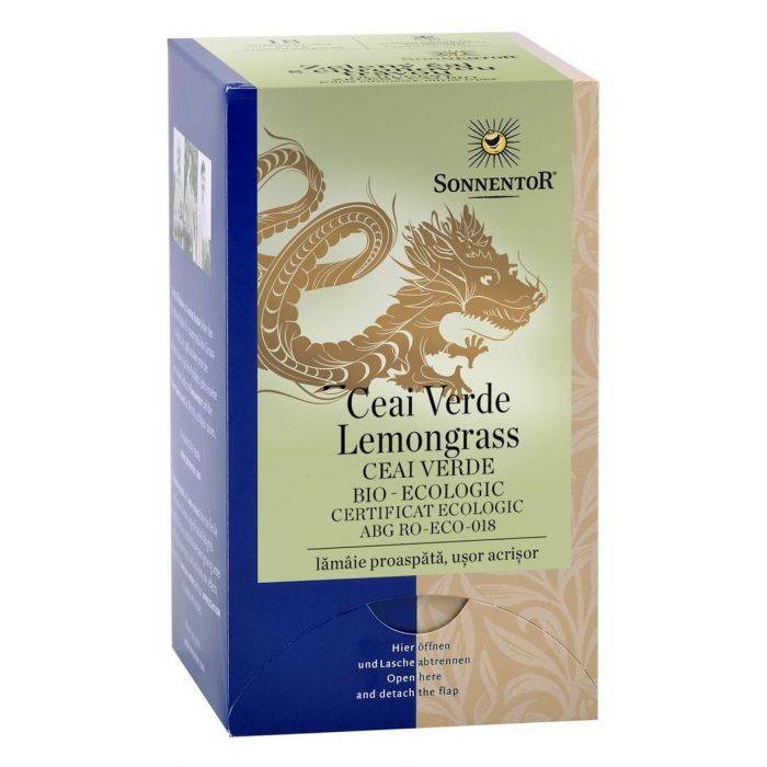 Ceai verde lemongrass eco-bio, 18dz - Sonnentor