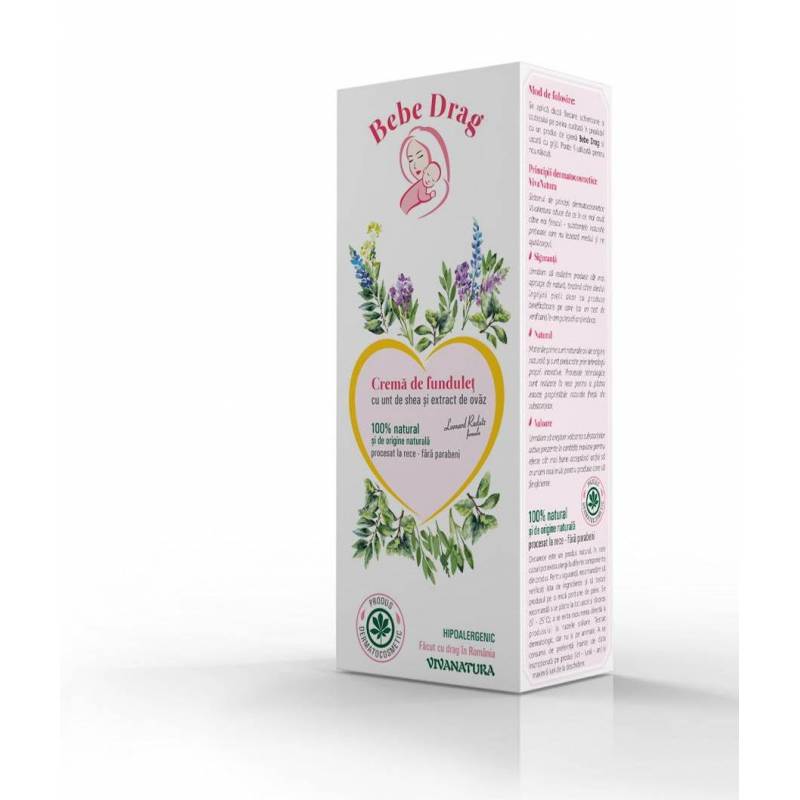 Crema Fundulet `bebe drag` cu unt de shea extract de ovaz 75ml -