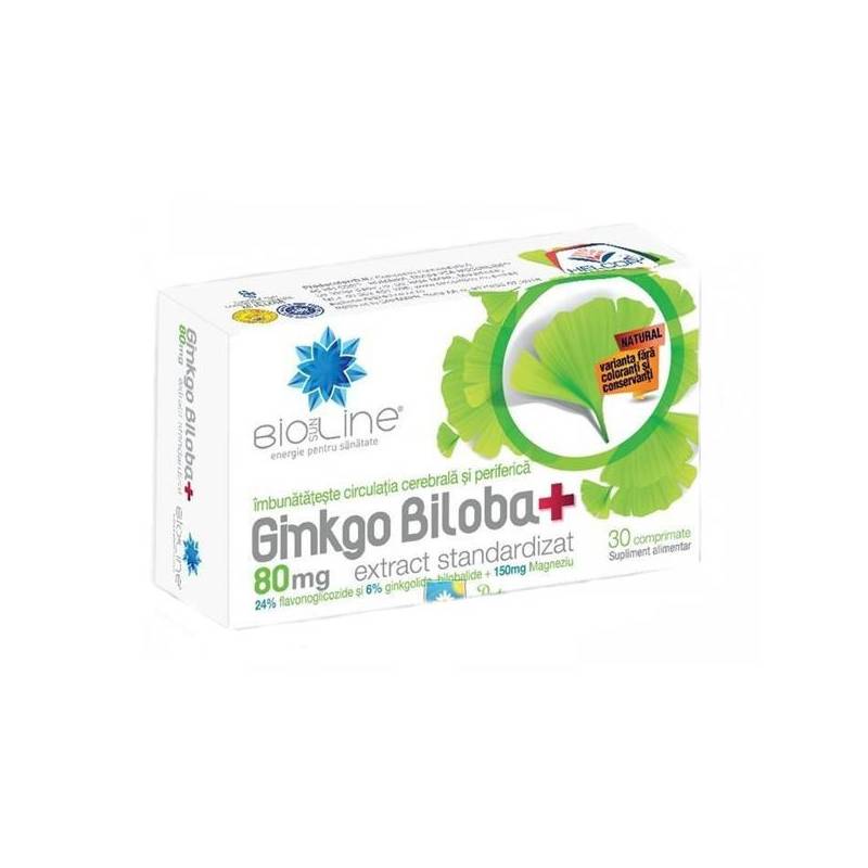 GINKGO BILOBA PLUS, 80MG, 30cpr - Helcor