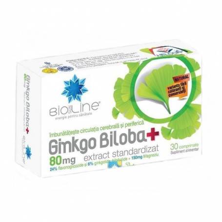 GINKGO BILOBA PLUS, 80MG, 30cpr - Helcor