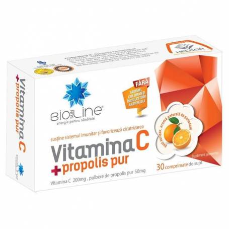 VITAMINA C SI PROPOLIS PUR, 30cps - Helcor