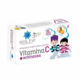 VITAMINA C SI ECHINACEA PENTRU COPII, 30cps - Helcor