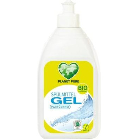 Detergent Gel pentru vase hipoalergen, fara parfum, eco-bio, 500ml - Planet Pure