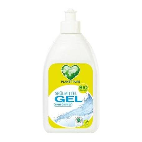 Detergent Gel pentru vase hipoalergen, fara parfum, eco-bio, 500ml - Planet Pure