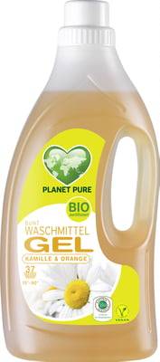 Detergent gel de rufe colorate -musetel si portocale, eco-bio, 1.5l - planet pure