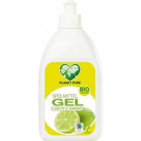 Detergent Gel pentru vase - lime si verbina, eco-bio, 500ml - Planet Pure