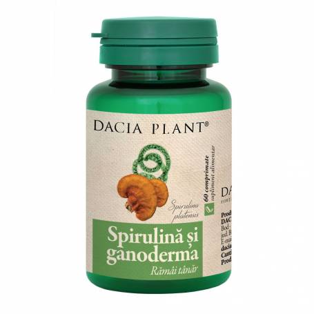 Spirulină și Ganoderma, 60cpr, Cadou - Dacia Plant