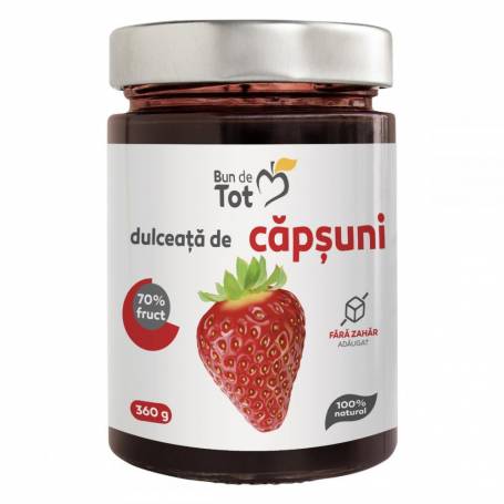 Dulceata de capsuni, fara zahar, 360g  - Dacia Plant