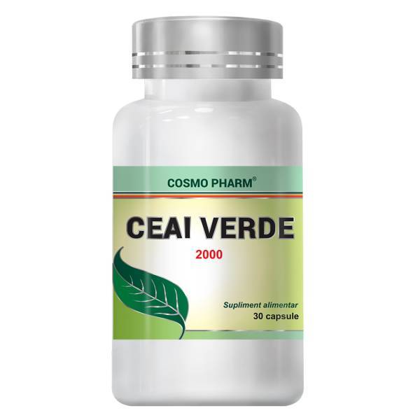 Ceai verde, 2000mg, 30cps - cosmo pharm